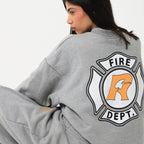 Fire Dept. Longsleeve Cropped – Ash Grey
