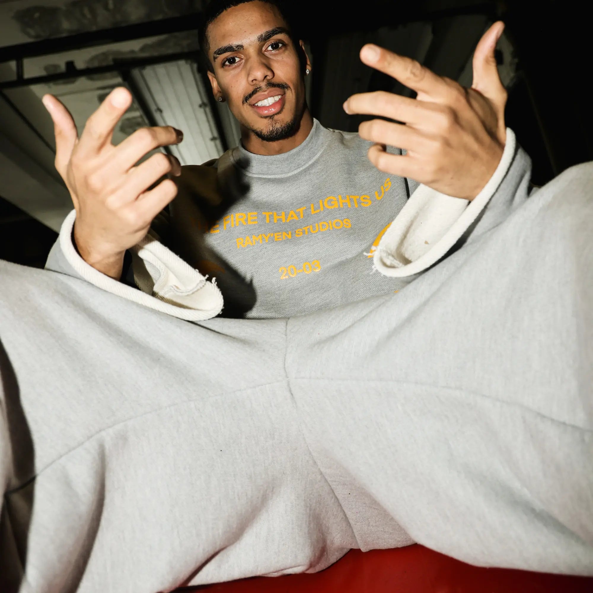 Fire Dept. Longsleeve Cropped – Ash Grey