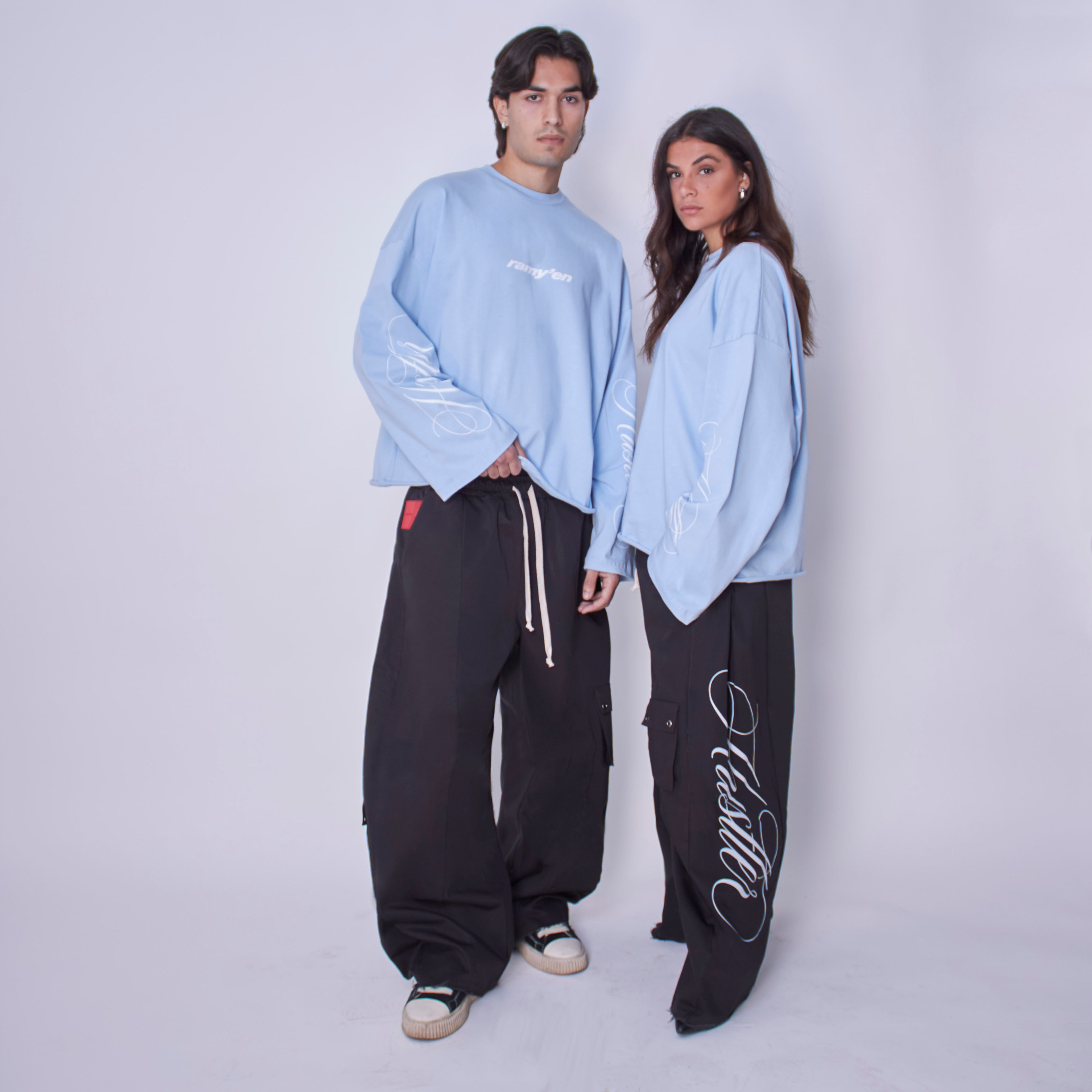 Longsleeve Script Sky Blue