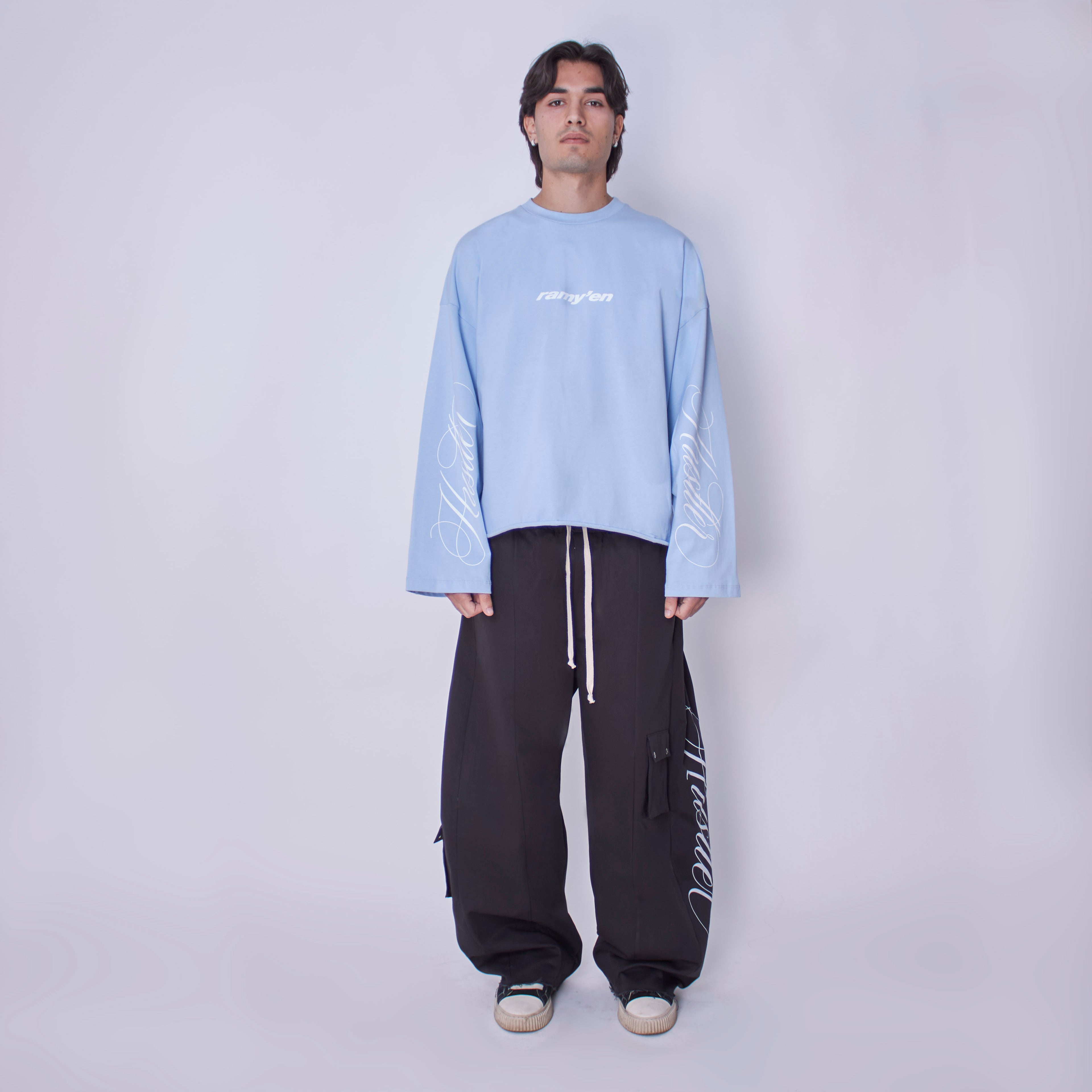 Longsleeve Script Sky Blue