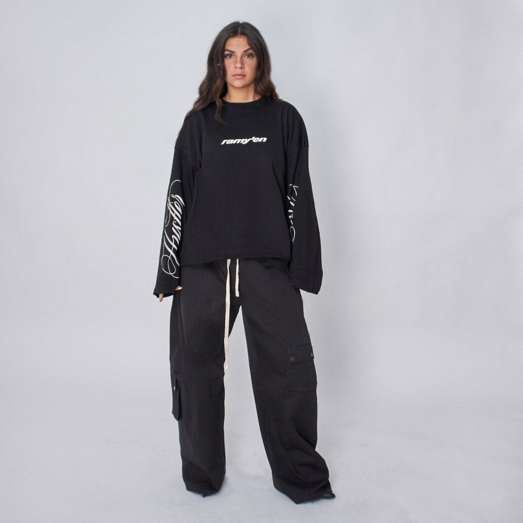 Longsleeve Script Black