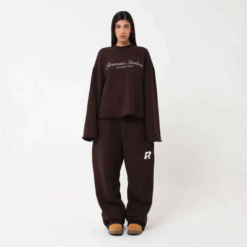 Longsleeve Cropped – Dark Brown