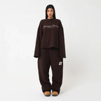 Longsleeve Cropped – Dark Brown