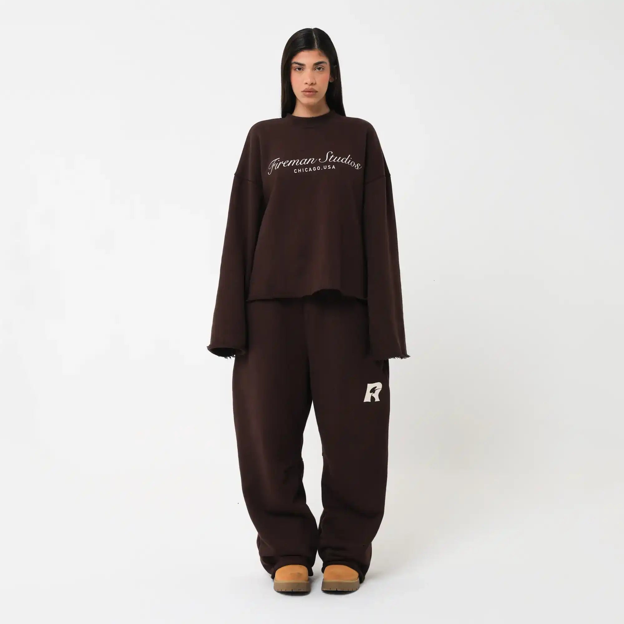 Longsleeve Cropped – Dark Brown